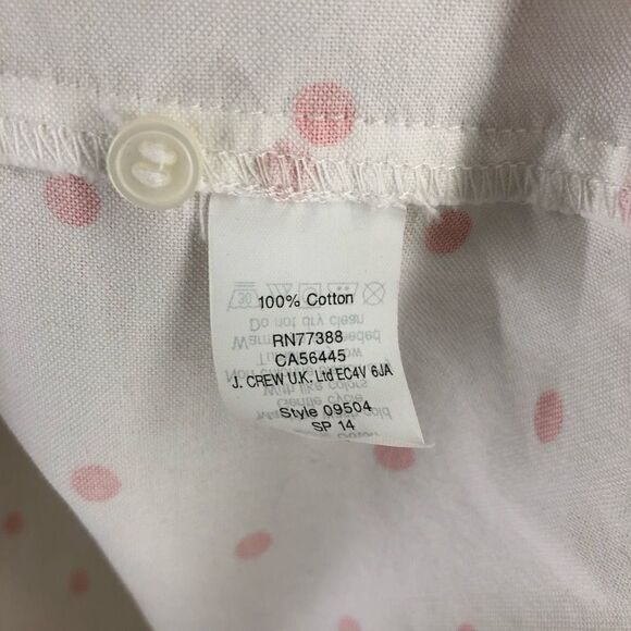 J.crew FCTRY Wht Red Polka Dot Tunic Pullover Shirt S - Picture 8 of 9
